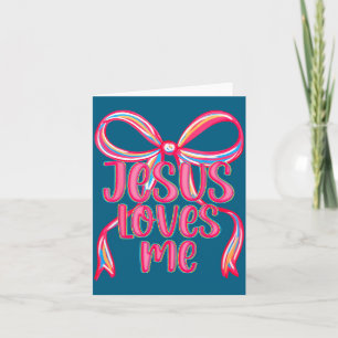 Cartão Camiseta Eu Jesus Ama Preppy Laço Cristão