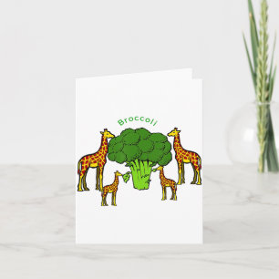 Cartão Camiseta Família Vegetariana de Girafa Comendo Bró