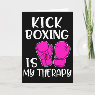 Cartão Camiseta Feminina de Kickboxing é Minha Terapia Fu