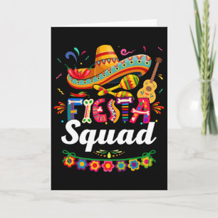 Cartão Camiseta Fiesta Squad Cinco De Mayo Festa Mexicana