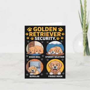 Cartão Camiseta Golden Retriever Segurança Engraçado Gold