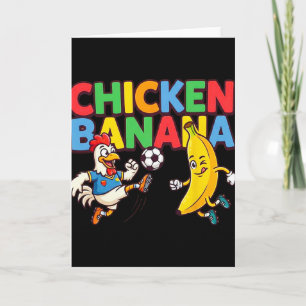 Cartão Camiseta Gráfica Galinha Nana Jogadora de Futebol
