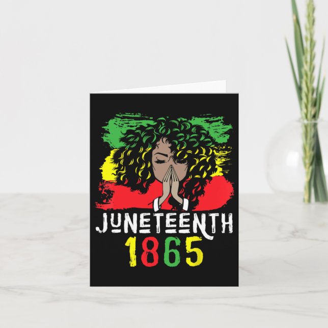 Cartão Camiseta Juneteenth 1865 Dia da Liberdade Mulheres (Frente)