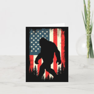 Cartão Camiseta masculina bigfoot bandeira dos eua patrió