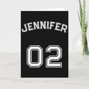 Cartão Camiseta Número Nome Menina Adolescente Nk Srts