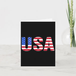 Cartão Camiseta Patriótica Americana Bandeira EUA Homens