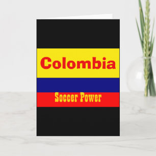 Cartão Camiseta Poder de Futebol da Colômbia