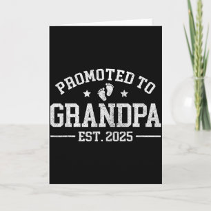 Cartão Camiseta Promovido a Avô 2025 Avô Est 2025