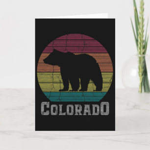 Cartão Camiseta retrô das Montanhas Rochosas do Colorado 