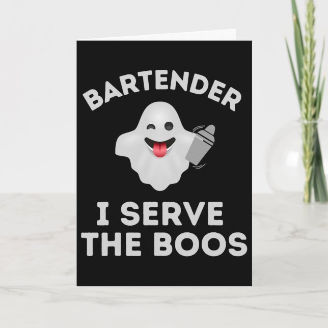 Cartão Camiseta Rtender Halloween Rtender Ghost Eu Sirvo  (Frente)