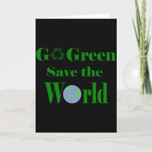 Cartão Camiseta Salve O Mundo Vá Verde