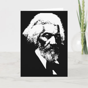 Cartão Camiseta Silhueta de Frederick Dougl Mês da Histór