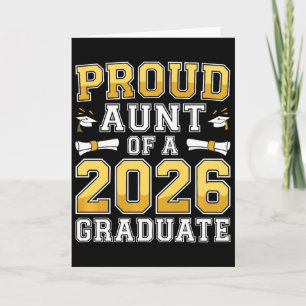 Cartão Camiseta Tia Orgulhosa De Uma Formanda De 2026 Cl 