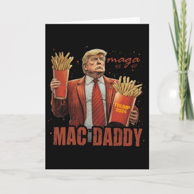 Cartão Camiseta Trump Mac Daddy Engraçada  (Frente)