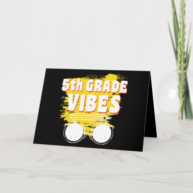 Cartão Camiseta Vibes de Volta à Escola 5º Ano Primeiro D (Frente)