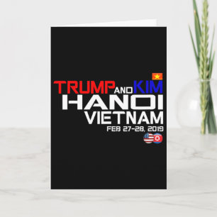 Cartão Camiseta Vietnam Suummit Kim e Trump