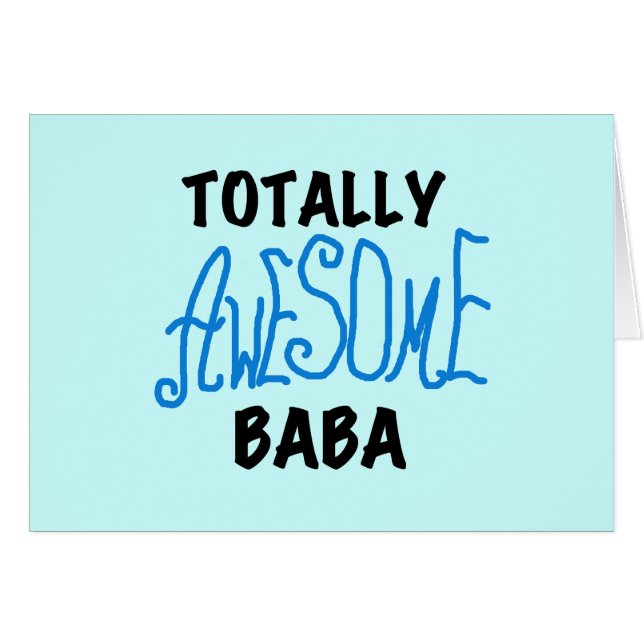 Cartão Camisetas Baba e presentes totalmente incríveis (Frente horizontal)