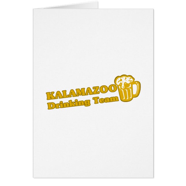 Cartão camisetas da equipe de Bebendos Kalamazoo (Frente)