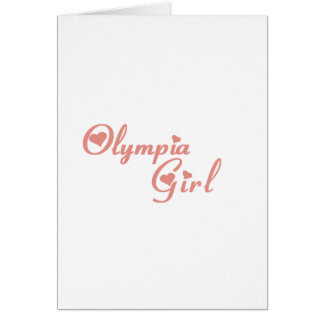 Cartão camisetas da Olympia Girl