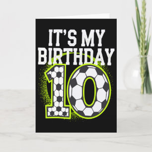 Cartão Camisetas de Aniversariante 10 Futebol É Meu 10º A