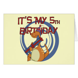 Cartão Camisetas de aniversário e presentes do Dinossauro