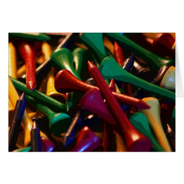 Cartão Camisetas de golfe (Frente Horizontal)