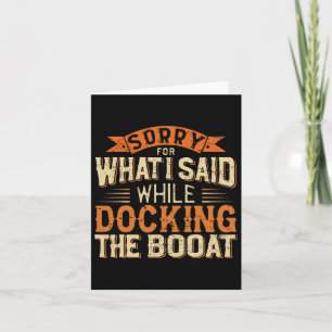 Cartão Camisetas de Humor do barco - Capitão de Barco Eng