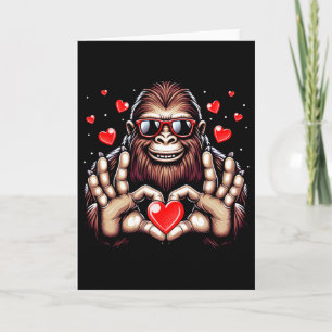 Cartão Camisetas do Dia dos Namorados Bigfoot Heart Menin
