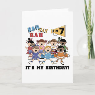 Cartão Camisetas e presentes de aniversário do 7 cheerlea