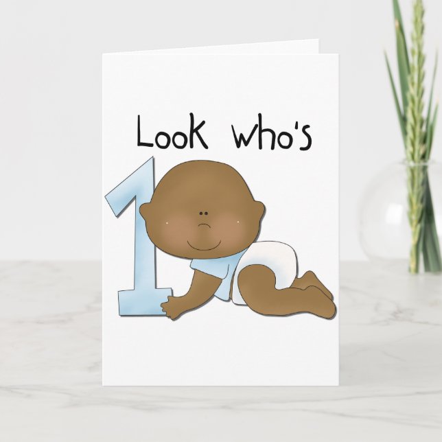 Cartão Camisetas e presentes de primeiro aniversario afro (Frente)
