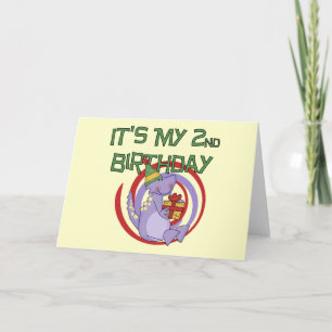 Cartão Camisetas e presentes de segundo aniversário de di