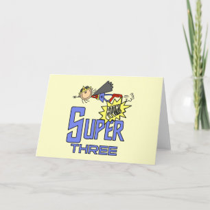 Cartão Camisetas e presentes para aniversário de 3 anos d