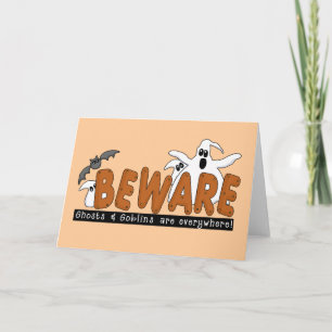 Cartão Camisetas e presentes para as urnas do Halloween