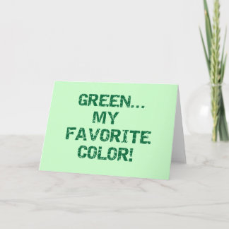 Cartão Camisetas e Presentes Verde Minha Cor Favorita