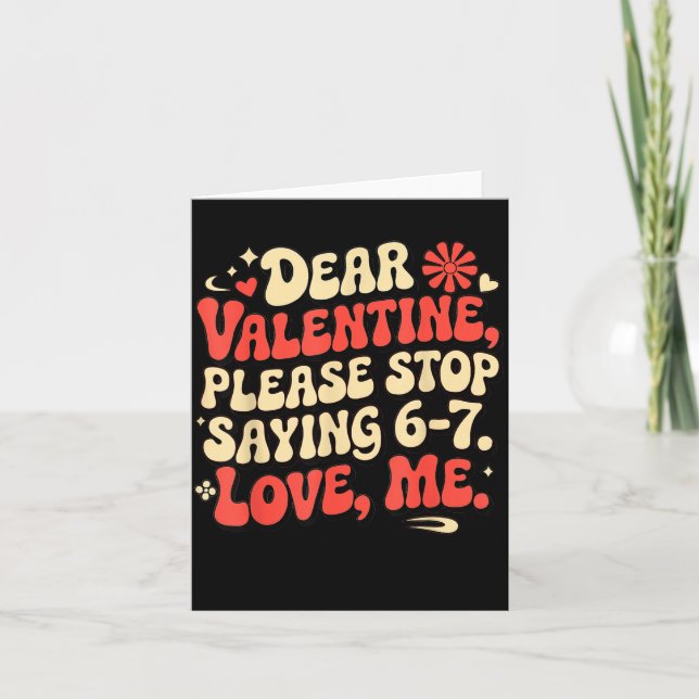 Cartão Camisetas engraçadas do Dia dos Namorados Por favo (Frente)