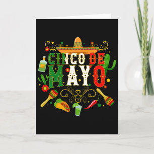 Cartão Camisetas Fiesta Cinco De Mayo Homens Mulheres Tac
