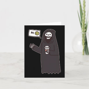 Cartão Camisetas Gráficas de Caveira Engraçadas Góticas Y
