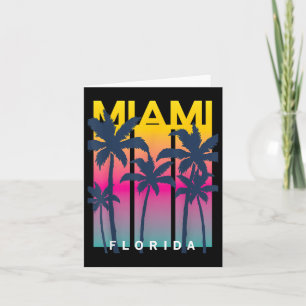 Cartão Camisetas Gráficas De Design legal De Miami Flórid