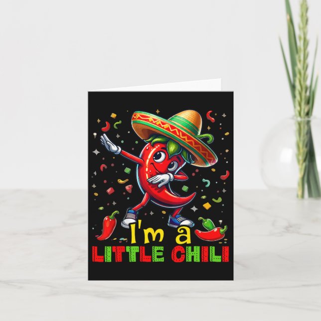 Cartão Camisetas infantis Dabbing Chili Pepper Cinco De M (Frente)