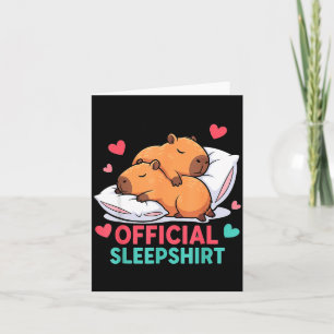 Cartão Camisola de dormir Capivara Fofa Sono Confortável