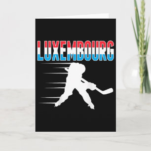 Cartão Camisola de Fãs de Hóquei no Gelo do Luxemburgo Ca