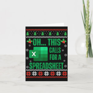 Cartão Camisola de Natal engraçada de planilhas do Excel