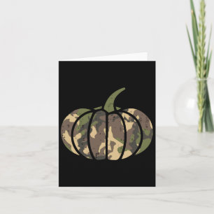 Cartão Camo Camouflage Pumpkin Halloween Homens Mulheres