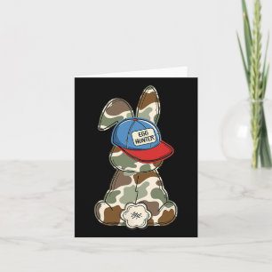 Cartão Camo Engraçado De Coelhinho Da Páscoa Para Meninos