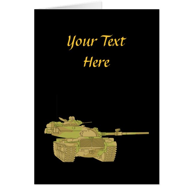 Cartão Camo Militar Tank Design (Frente)