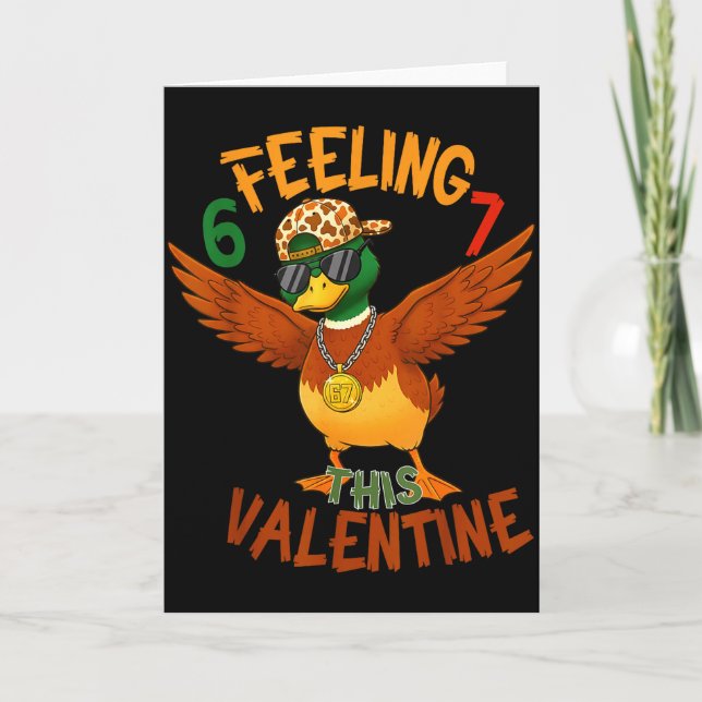 Cartão Camo Seis Sete Bruh Dia dos Namorados 67 Caça ao P (Frente)