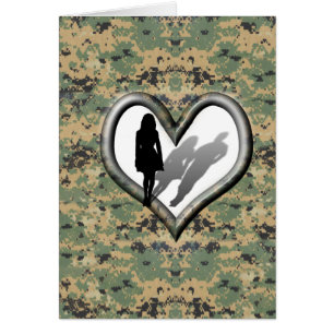Cartão Camo Woman desaparecida Card