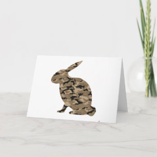 Cartão Camouflage Rabbit Silhouette