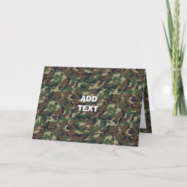 Cartão Camouflage Woodland