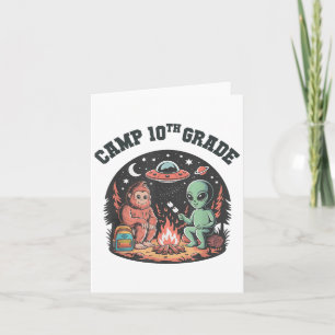 Cartão Camp Funny Out 10th Grade Bigfoot Alienígena C